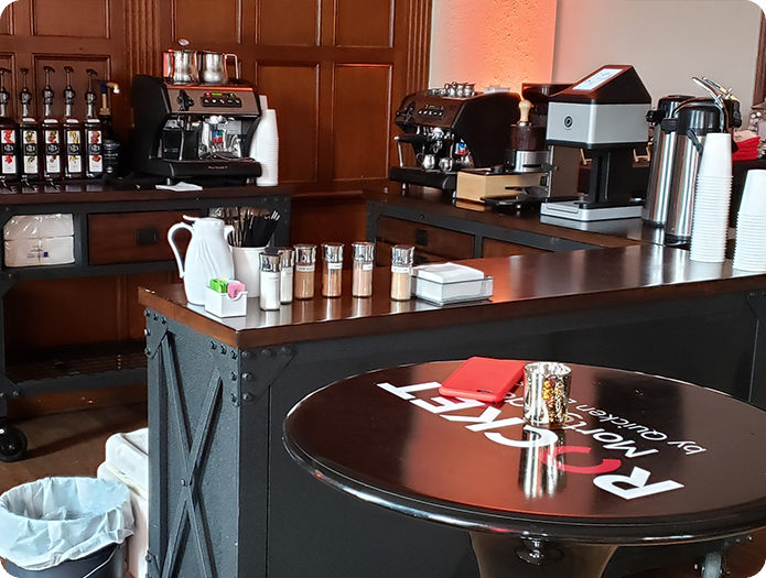 Portable Cappuccino Bar for Business Meetings